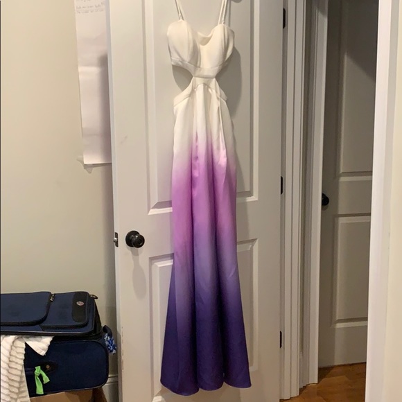 DECODE 1.8 WHITE/PURPLE OMBRÉ PROM DRESS - Picture 4 of 5